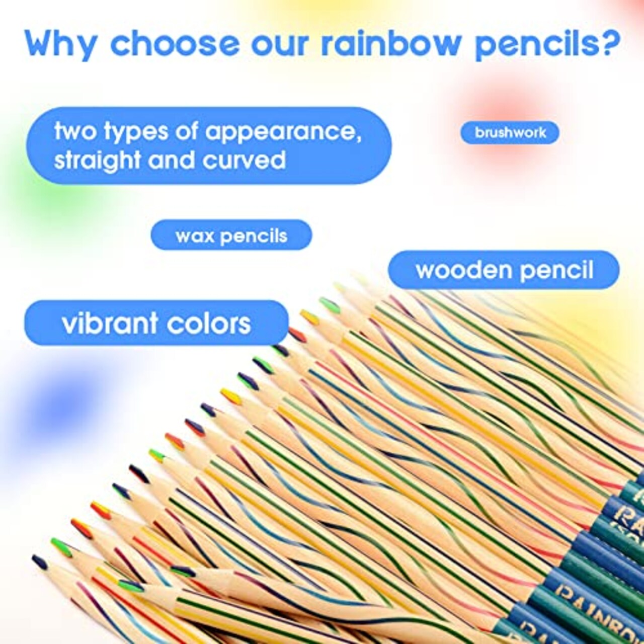 30 Pieces Rainbow Colored Pencils, 4 Color in 1 Rainbow Pencil for Kids, Assorted Colors for Drawing Coloring Sketching Pencils for Party Bags, Kids Gifts, Bulk, Pre-sharpened